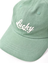 【3色展開】刺繍入り コットンキャップ Lucky