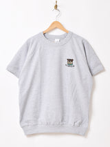 【2色展開】Backers ワンポイント刺繍 BullDog ショートスリーブ スウェットシャツ