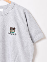 【2色展開】Backers ワンポイント刺繍 BullDog ショートスリーブ スウェットシャツ