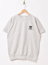 【2色展開】Backers ワンポイント刺繍 BullDog ショートスリーブ スウェットシャツ