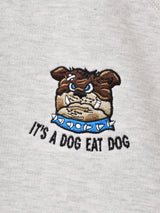 【2色展開】Backers ワンポイント刺繍 BullDog ショートスリーブ スウェットシャツ