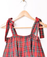 【3色展開】Meridian チェック柄 ラッフル キャミソールワンピース