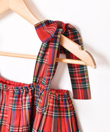 【3色展開】Meridian チェック柄 ラッフル キャミソールワンピース