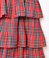 【3色展開】Meridian チェック柄 ラッフル キャミソールワンピース