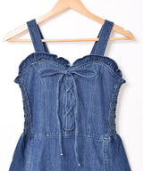 【2色展開】Emerald Motel デニム レースアップ キャミソールワンピース