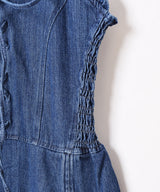 【2色展開】Emerald Motel デニム レースアップ キャミソールワンピース