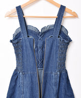 【2色展開】Emerald Motel デニム レースアップ キャミソールワンピース