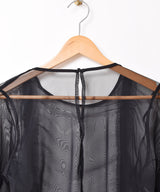 【2色展開】Meridian シアー フリル 長袖カットソー