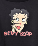 【2色展開】Meridian 「Betty Boop」 クロップド ハイネック スウェットシャツ