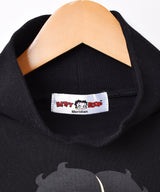 【2色展開】Meridian 「Betty Boop」 クロップド ハイネック スウェットシャツ