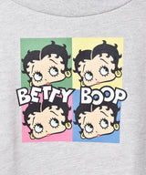 【2色展開】Meridian 「Betty Boop」 クロップド ハイネック スウェットシャツ