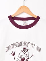 【2色展開】 リンガーTシャツ Devil「UNIVERSITY OF HILL」