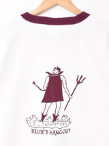 【2色展開】 リンガーTシャツ Devil「UNIVERSITY OF HILL」