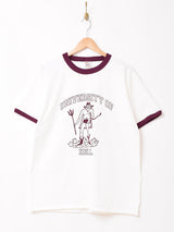 【2色展開】 リンガーTシャツ Devil「UNIVERSITY OF HILL」