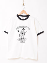【2色展開】 リンガーTシャツ Devil「UNIVERSITY OF HILL」