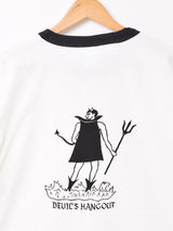 【2色展開】 リンガーTシャツ Devil「UNIVERSITY OF HILL」
