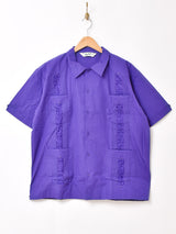 【6色展開】Backers 刺繍 キューバ 半袖シャツ