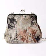 猫柄 がま口 チェーン バッグ