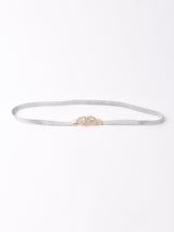 【2色展開】ストーン フラワー ゴムベルト