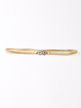 【2色展開】ストーン フラワー ゴムベルト