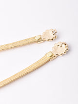 【2色展開】ストーン フラワー ゴムベルト