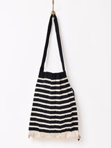 【3色展開】 ボーダー ニット トートバッグ