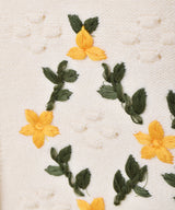 【2色展開】Elcamino フラワー刺繍 ニットベスト