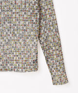 【3色展開】Meridian 総柄 長袖 シアーカットソー