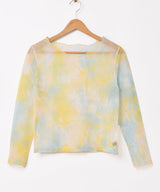 【3色展開】Meridian 総柄 長袖 シアーカットソー