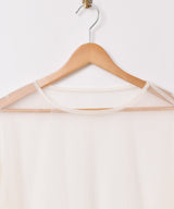 【3色展開】Meridian フリル 長袖 シアートップス