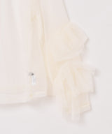 【3色展開】Meridian フリル 長袖 シアートップス