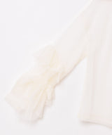 【3色展開】Meridian フリル 長袖 シアートップス