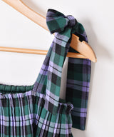 【3色展開】Meridian チェック柄 ラッフル キャミソールワンピース