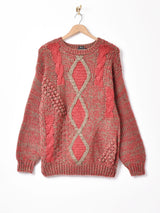 ケーブル ハンドニットセーター