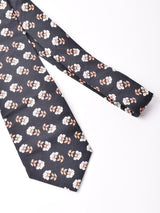 【2色展開】花柄 小紋 ネクタイ