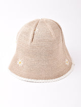 【2色展開】花柄 クロシェハット