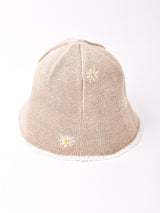 【2色展開】花柄 クロシェハット