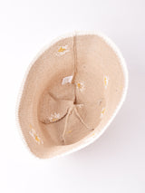 【2色展開】花柄 クロシェハット