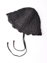 【3色展開】ヒモ付き クロシェ ペーパーハット