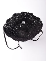 【3色展開】ヒモ付き クロシェ ペーパーハット