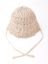 【3色展開】ヒモ付き クロシェ ペーパーハット