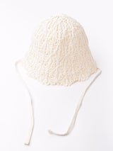 【3色展開】ヒモ付き クロシェ ペーパーハット