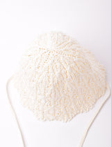 【3色展開】ヒモ付き クロシェ ペーパーハット