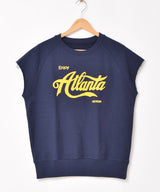 【3色展開】 ノースリーブ スウェット Atlanta