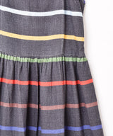 Emerald Motel マルチボーダー 刺繍入り キャミソールワンピース