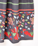 Emerald Motel マルチボーダー 刺繍入り キャミソールワンピース