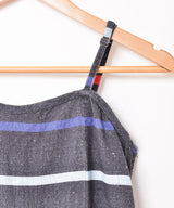 Emerald Motel マルチボーダー 刺繍入り キャミソールワンピース