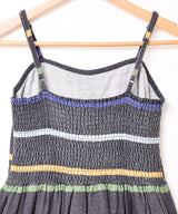 Emerald Motel マルチボーダー 刺繍入り キャミソールワンピース