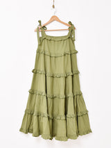 【3色展開】Emerald Motel ティアード フリル キャミソールワンピース