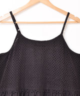 【4色展開】Emerald Motel カットワーク ティアード キャミソールワンピース